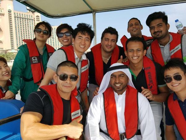 Mohammed Al Suwaidi hosting an international group of guests