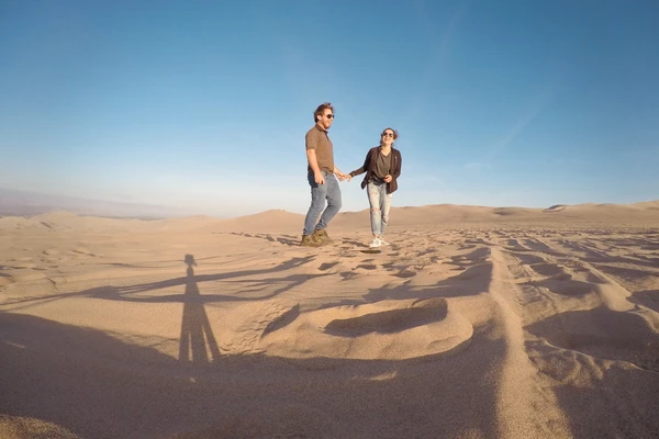 Al Wathba salt lake and fossil dunes in Abu Dhabi