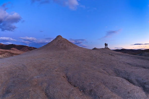Fossil dune formations at golden hour