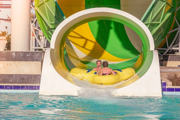 Yas Waterworld slides overview aerial