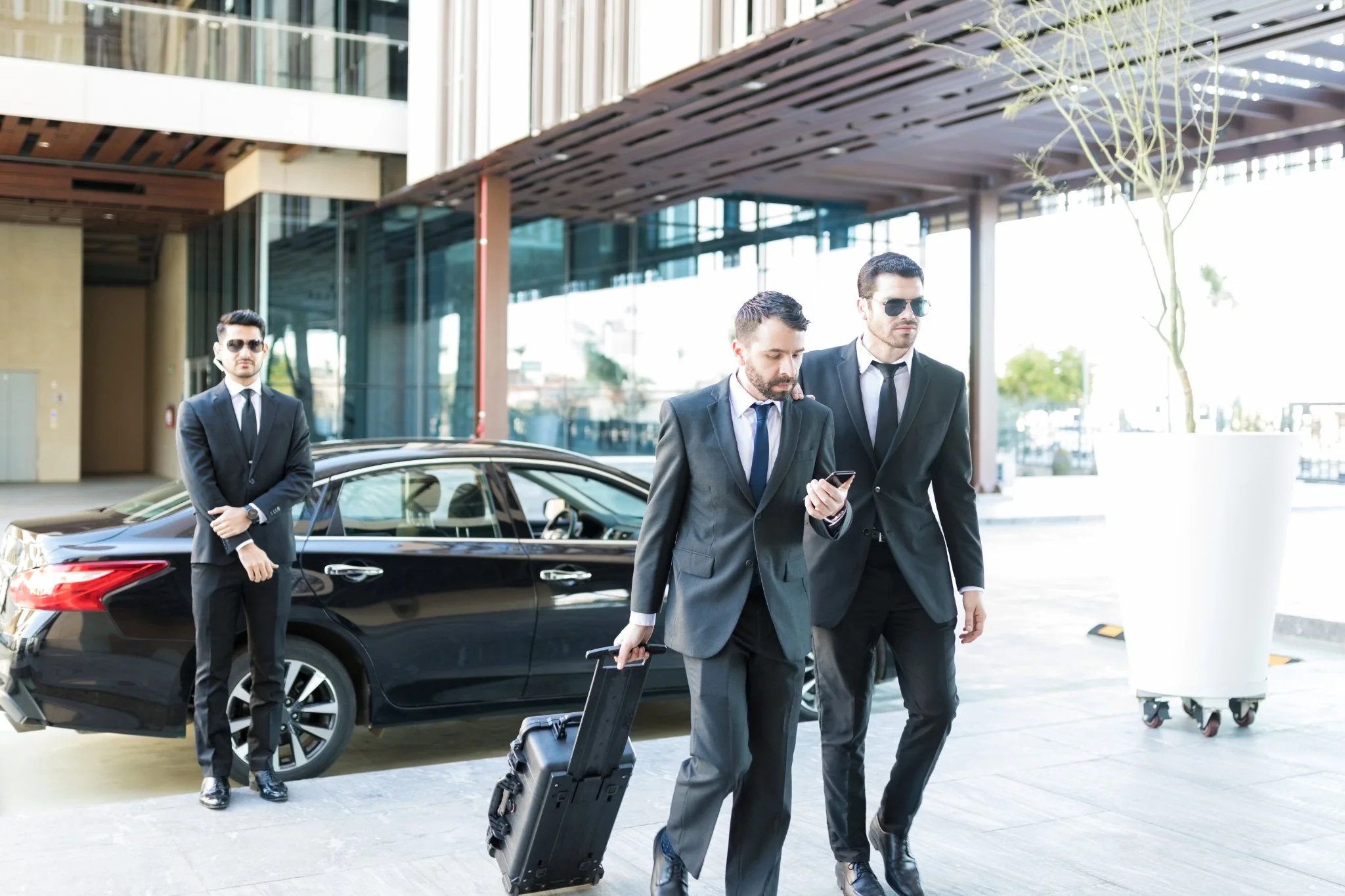 Passenger travelling comfortably with a private driver in the UAE