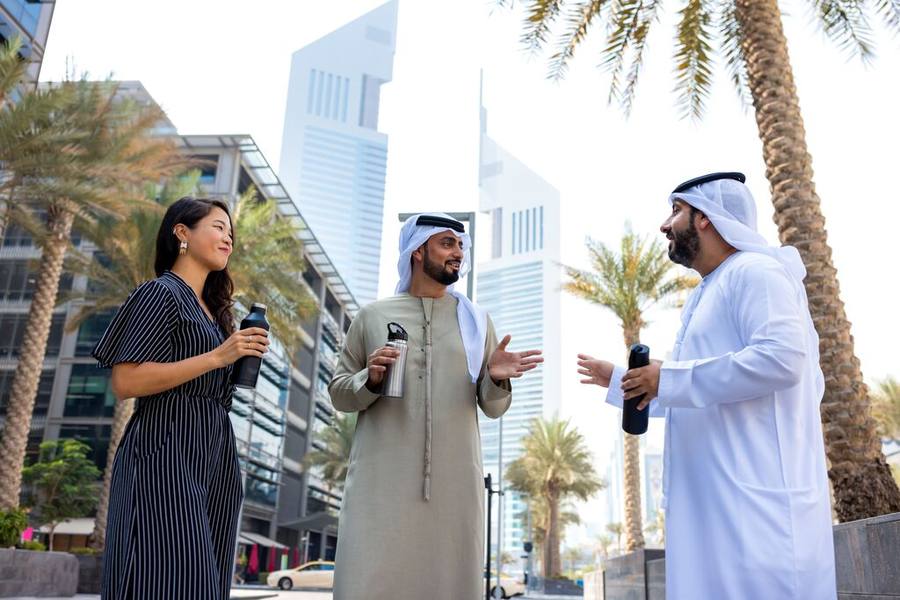 Dubai International Financial Centre skyline, meeting point for the business and investment tour